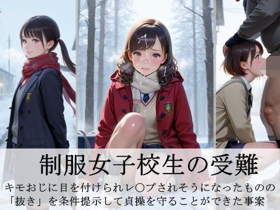 【無料で読める？】制服女子校生の受難 -キモおじに目を付けられ、レ〇プされそうになったものの 「抜き」を条件提示して貞操を守ることができた事案-｜d_722542