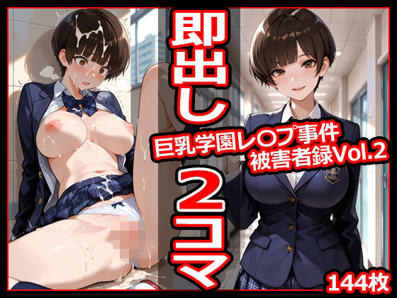 【無料で読める？】巨乳学園レ〇プ事件被害者録Vol.2 即出し2コマ｜d_710636