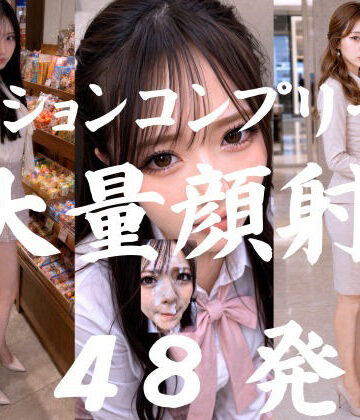 【無料で読める？】大量顔射マン、ショッピングモール縛りの射精ミッション27人＋おまけ21人、ミッションクリアを目標に大量顔射するオムニバス【4K超画質縦動画】 】Facial Compilation｜d_779785