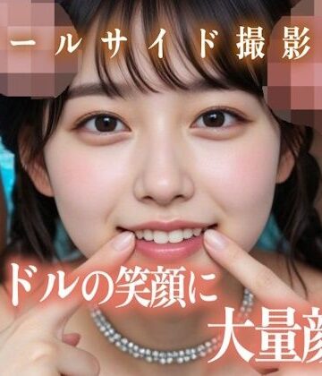 【無料で読める？】アイドルの笑顔に大量顔射プールサイド撮影会｜d_782138