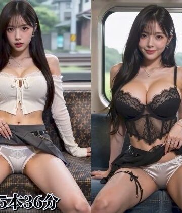 【無料で読める？】【動画】電車の対面に座った美女がパンツとオッパイを見せつけてくる動画集｜d_819366