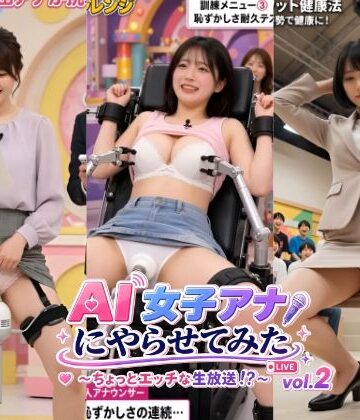 【無料で読める？】AI女子アナにやらせてみた 〜ちょっとエッチな生放送！？〜 vol.2｜d_823361
