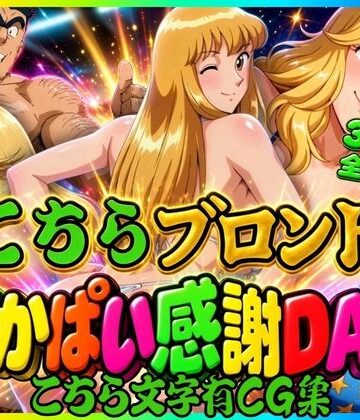 【無料で読める？】【こちら文字有CG集】こちらブロンドでかぱい感謝DAY 3本収録｜d_837396